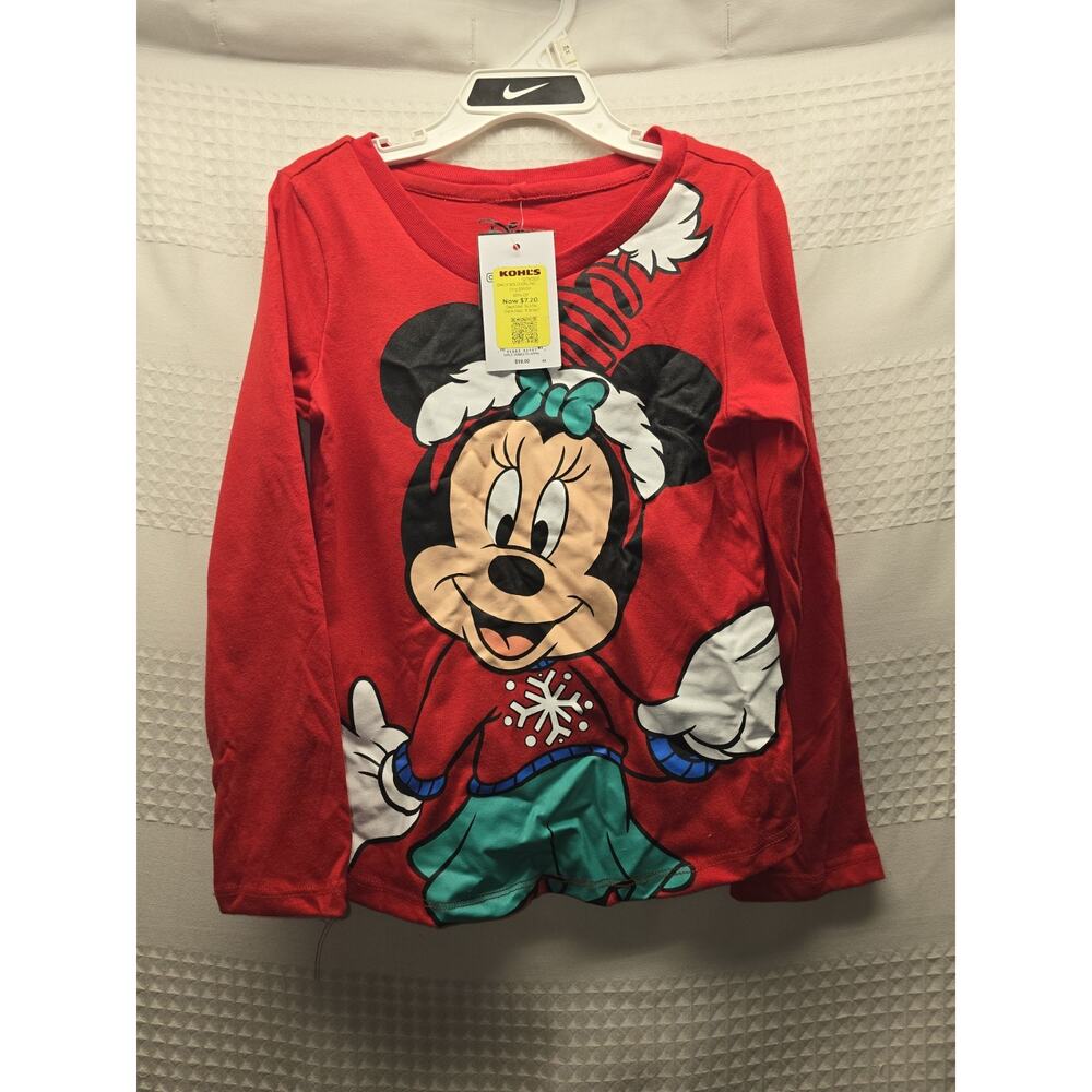 Disney Tshirt Minnie Mouse Girls Size 4/5 Long Sleeve